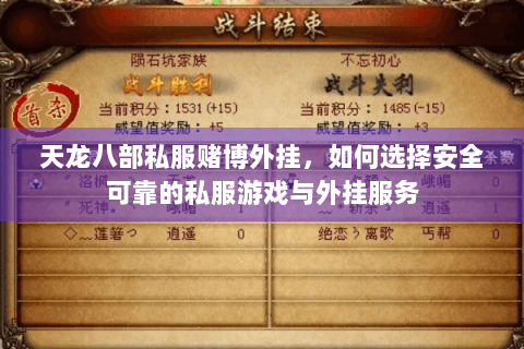 天龙八部私服赌博外挂，如何选择安全可靠的私服游戏与外挂服务