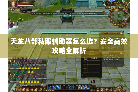 天龙八部私服辅助器怎么选？安全高效攻略全解析
