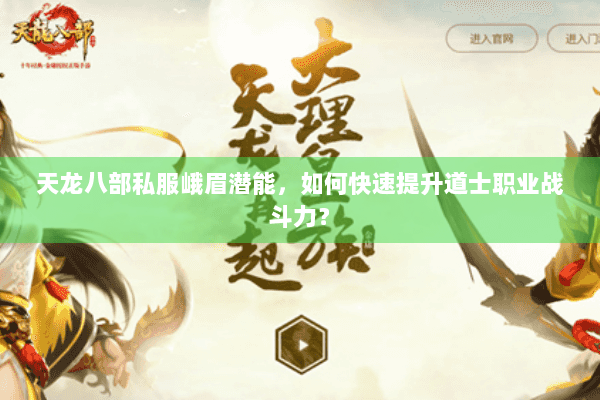 天龙八部私服峨眉潜能，如何快速提升道士职业战斗力？