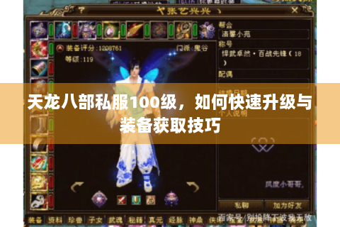 天龙八部私服100级，如何快速升级与装备获取技巧