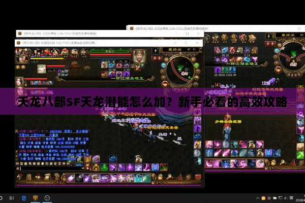 天龙八部SF天龙潜能怎么加？新手必看的高效攻略