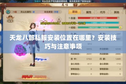 天龙八部私服安装位置在哪里？安装技巧与注意事项