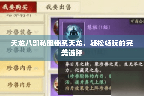 天龙八部私服佛系天龙，轻松畅玩的完美选择