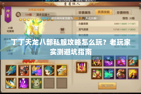 丁丁天龙八部私服攻略怎么玩？老玩家实测避坑指南
