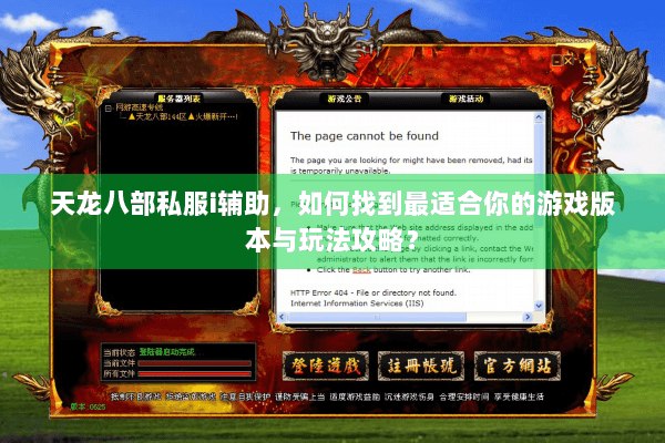 天龙八部私服i辅助，如何找到最适合你的游戏版本与玩法攻略？