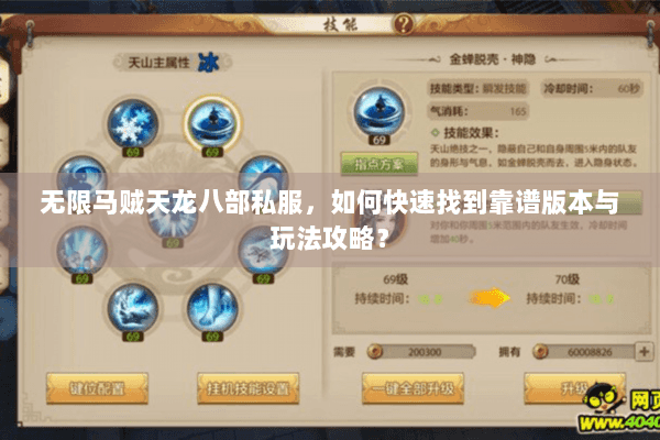 无限马贼天龙八部私服，如何快速找到靠谱版本与玩法攻略？
