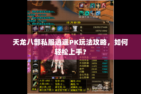 天龙八部私服逍遥PK玩法攻略，如何轻松上手？