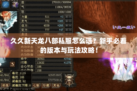久久新天龙八部私服怎么选？新手必看的版本与玩法攻略！