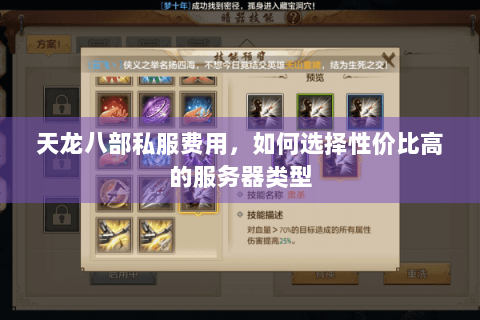 天龙八部私服费用，如何选择性价比高的服务器类型