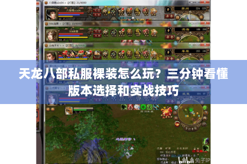 天龙八部私服裸装怎么玩？三分钟看懂版本选择和实战技巧