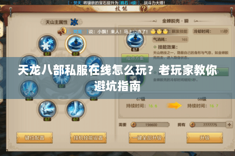 天龙八部私服在线怎么玩？老玩家教你避坑指南