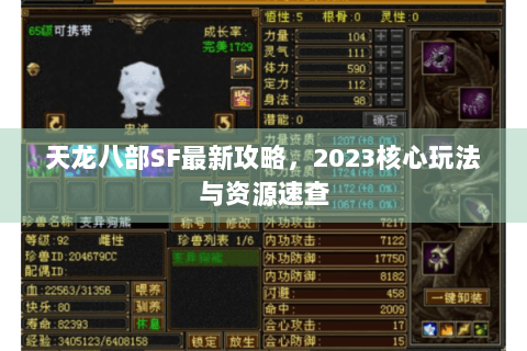 天龙八部SF最新攻略，2023核心玩法与资源速查
