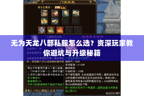 无为天龙八部私服怎么选？资深玩家教你避坑与升级秘籍