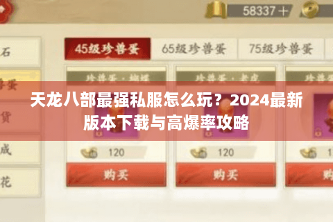 天龙八部最强私服怎么玩？2024最新版本下载与高爆率攻略