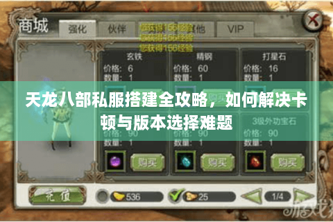 天龙八部私服搭建全攻略，如何解决卡顿与版本选择难题