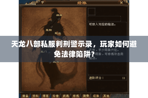 天龙八部私服判刑警示录，玩家如何避免法律陷阱？