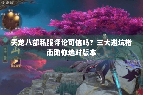 天龙八部私服评论可信吗？三大避坑指南助你选对版本