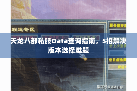 天龙八部私服Data查询指南，5招解决版本选择难题