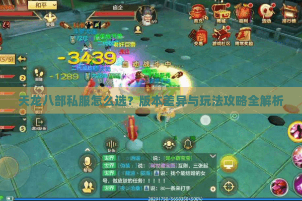 天龙八部私服怎么选？版本差异与玩法攻略全解析