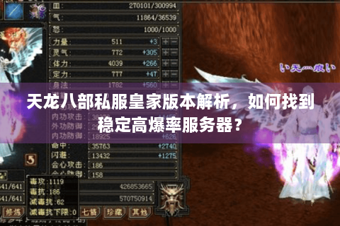 天龙八部私服皇家版本解析，如何找到稳定高爆率服务器？