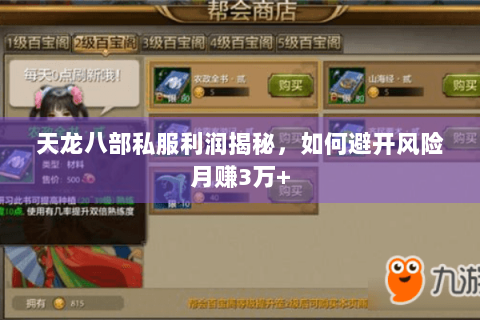 天龙八部私服利润揭秘，如何避开风险月赚3万+