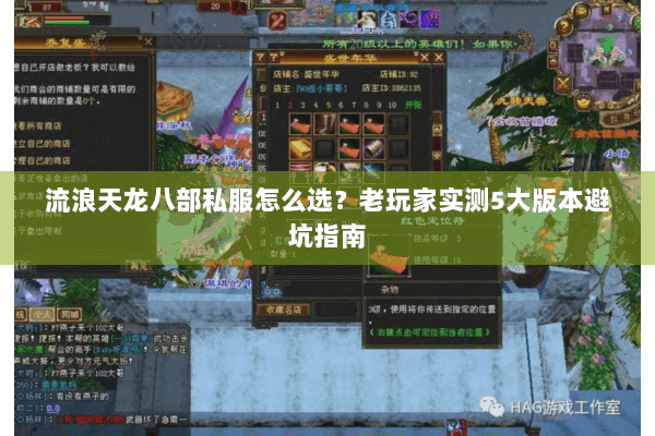 流浪天龙八部私服怎么选？老玩家实测5大版本避坑指南