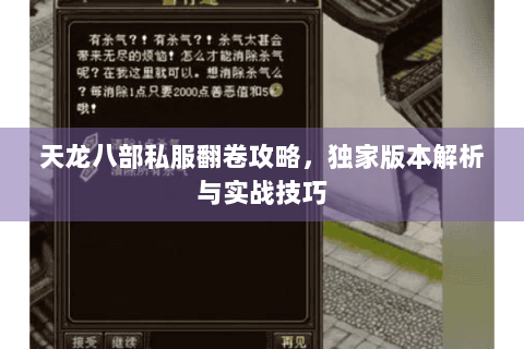 天龙八部私服翻卷攻略，独家版本解析与实战技巧