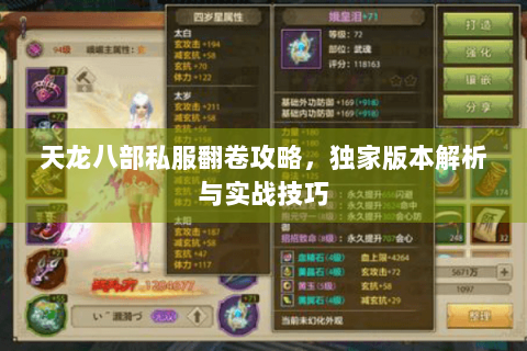 天龙八部私服翻卷攻略，独家版本解析与实战技巧