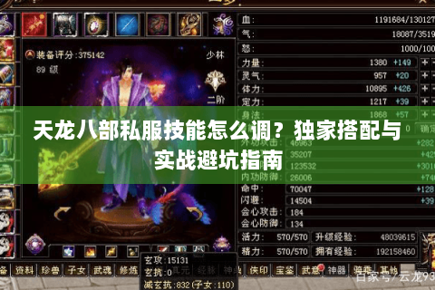 天龙八部私服技能怎么调？独家搭配与实战避坑指南