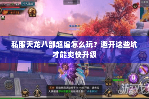 私服天龙八部超编怎么玩？避开这些坑才能爽快升级