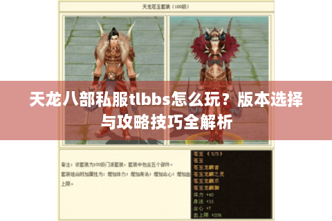 天龙八部私服tlbbs怎么玩？版本选择与攻略技巧全解析