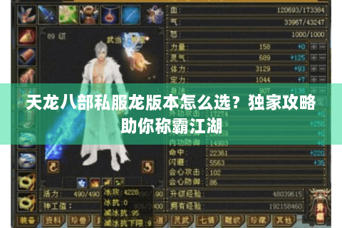 天龙八部私服龙版本怎么选？独家攻略助你称霸江湖