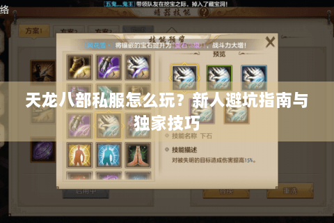 天龙八部私服怎么玩？新人避坑指南与独家技巧
