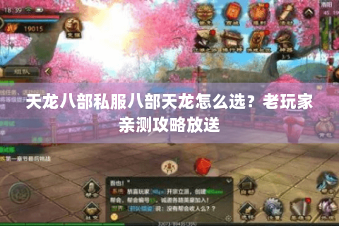 天龙八部私服八部天龙怎么选？老玩家亲测攻略放送