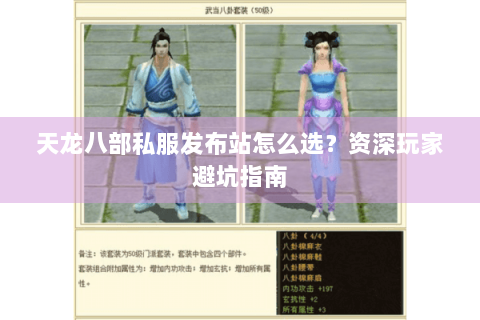 天龙八部私服发布站怎么选？资深玩家避坑指南
