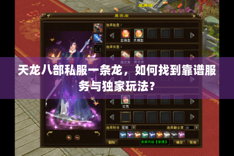 天龙八部私服一条龙，如何找到靠谱服务与独家玩法？