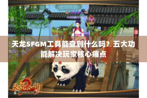 天龙SFGM工具能查到什么吗？五大功能解决玩家核心痛点