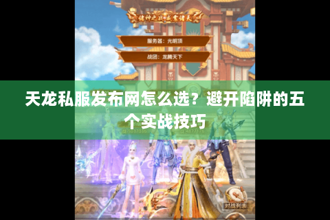 天龙私服发布网怎么选？避开陷阱的五个实战技巧