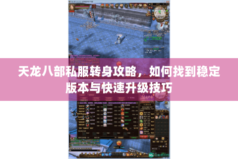 天龙八部私服转身攻略，如何找到稳定版本与快速升级技巧