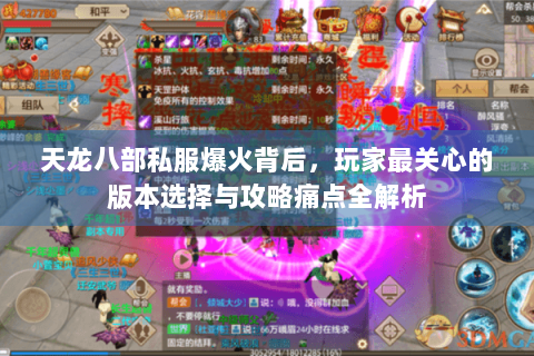 天龙八部私服爆火背后，玩家最关心的版本选择与攻略痛点全解析