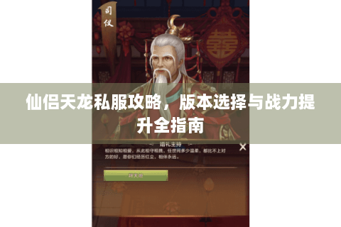 仙侣天龙私服攻略，版本选择与战力提升全指南