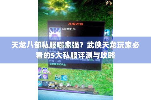 天龙八部私服哪家强？武侠天龙玩家必看的5大私服评测与攻略