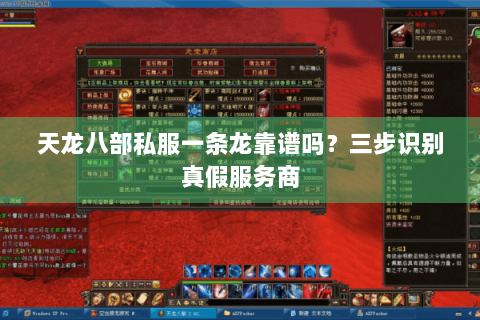 天龙八部私服一条龙靠谱吗？三步识别真假服务商