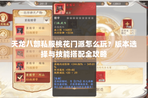 天龙八部私服桃花门派怎么玩？版本选择与技能搭配全攻略