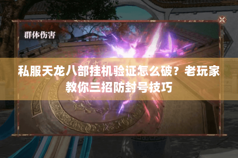 私服天龙八部挂机验证怎么破？老玩家教你三招防封号技巧