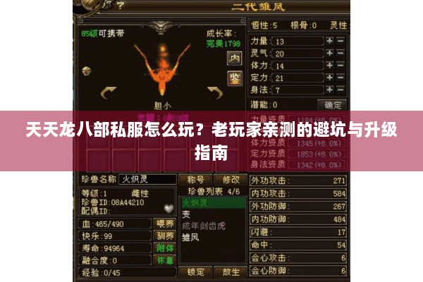 天天龙八部私服怎么玩？老玩家亲测的避坑与升级指南