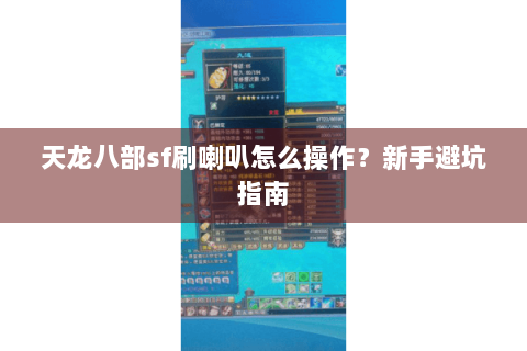 天龙八部sf刷喇叭怎么操作？新手避坑指南