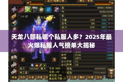 天龙八部私哪个私服人多？2025年最火爆私服人气榜单大揭秘