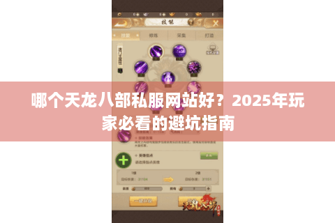 哪个天龙八部私服网站好？2025年玩家必看的避坑指南