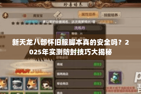 新天龙八部怀旧服脚本真的安全吗？2025年实测防封技巧大揭秘